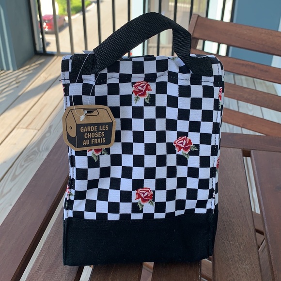 Vans mow rose checkerboard lunch bag Clearance